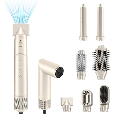 Ensemble Sèche-cheveux ionique métallique haute vitesse Multi Styler Beauté Électrique Sèche-cheveux Brosses à air chaud